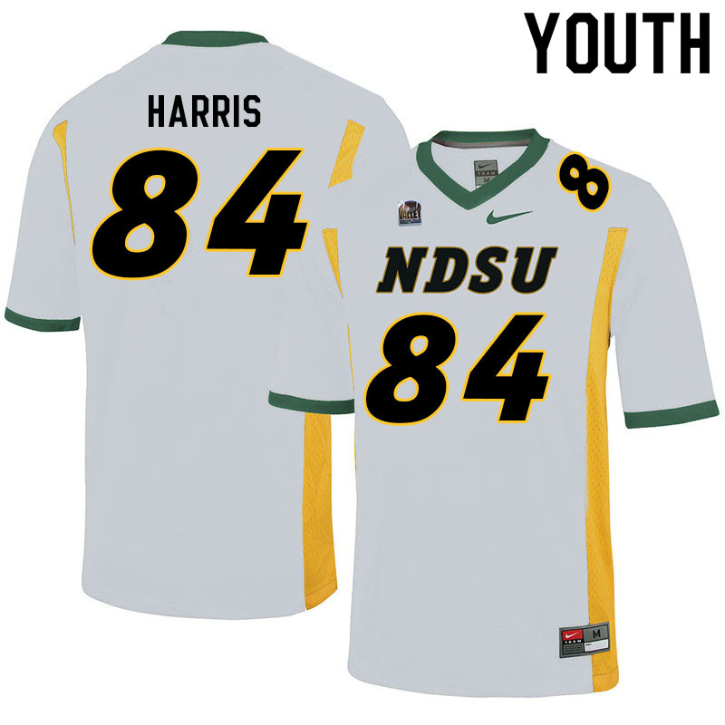 Youth #84 Chris Harris North Dakota State Bison College Football Jerseys Sale-White - Click Image to Close
